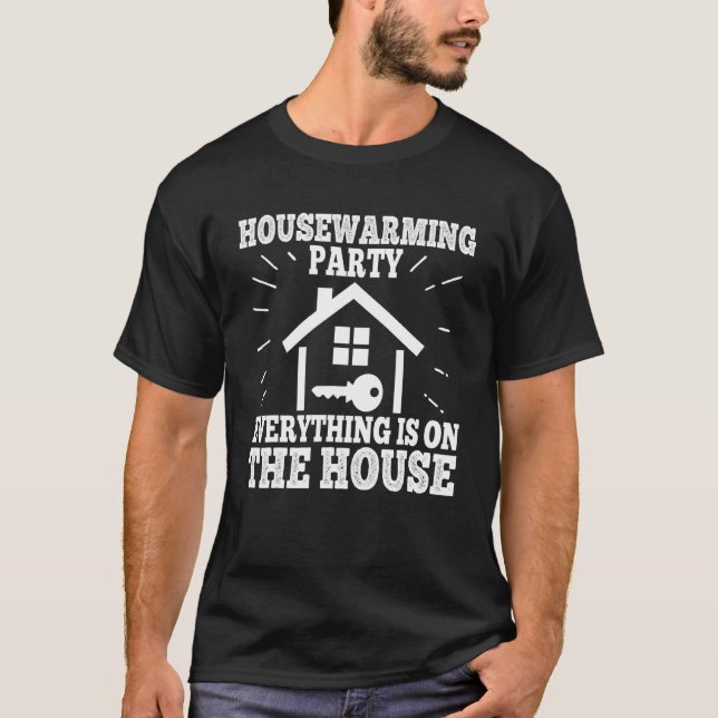 T-shirt fête de chauffage tout sur la maison rétro h (Devant)