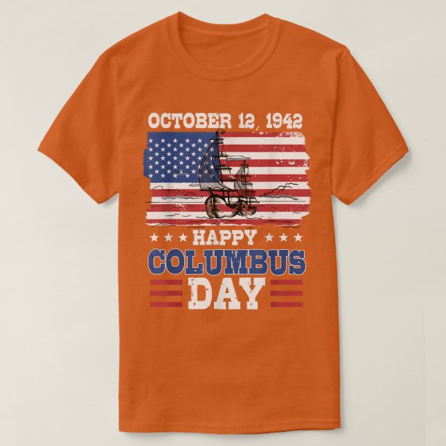 T-shirt Fête de Columbus 1492 (Design devant)