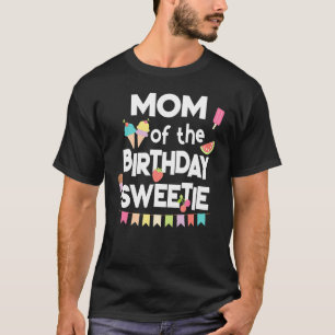 T-shirt Fête de crème glacée Maman De L'Anniversaire Sweet