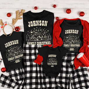 T-shirt Fête de famille Snowman tendance personnalisée