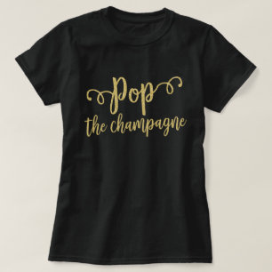 T-shirt Fête de fiançailles avec champagne