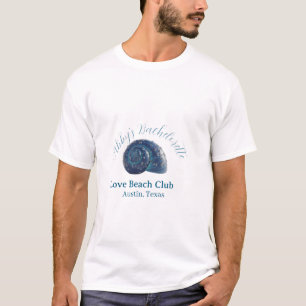 T-shirt fête de fiançailles club de plage nom coquille de