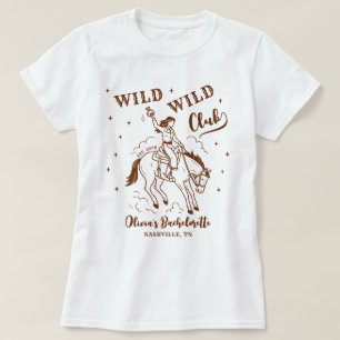 T-shirt Fête de Fiançailles Western Club Sauvage Sauvage