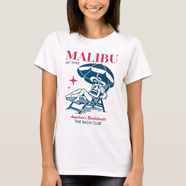 T-shirt Fête de Filles Célibataires à la Plage Voyage de F (Devant)