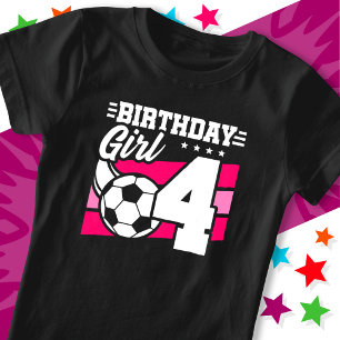 T-Shirt Fête de Football 4 Ans Fille 4 Ans