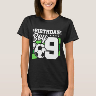 T-shirt Fête de football de 9 ans 9e anniversaire garçon