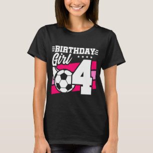 T-shirt Fête de football de soccer pour fille de 4 ans 4èm