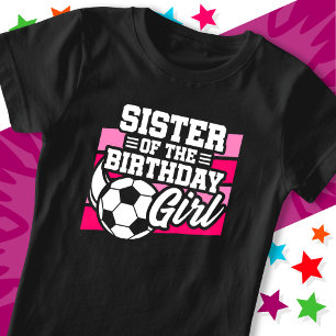 T-Shirt Fête de football pour enfants Soeur de fille d'ann