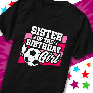 T-shirt Fête de football pour enfants Soeur de fille d'ann