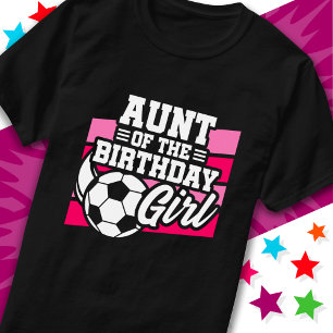 T-shirt Fête de football pour enfants Tante d'anniversaire