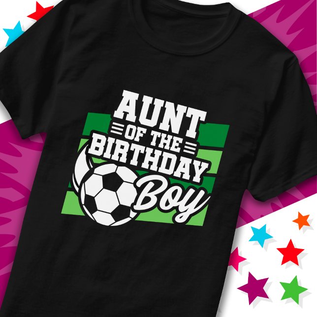 T-shirt Fête de football pour enfants Tante du garçon d'an (Créateur téléchargé)
