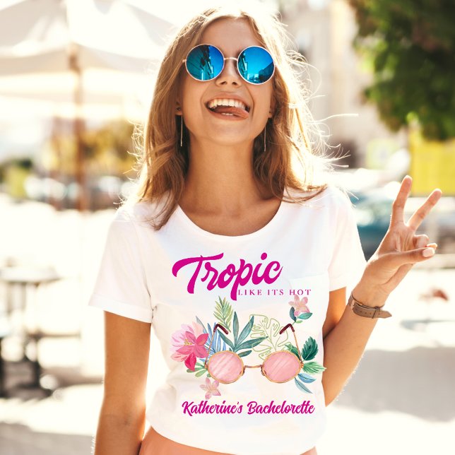 T-shirt Fête de jeune fille tropicale en weekend Demoisell (Créateur téléchargé)
