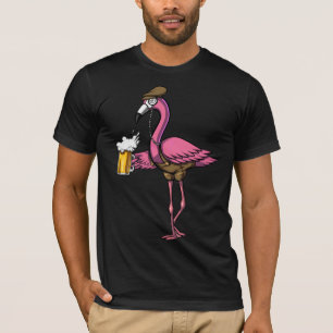 T-shirt Fête de la bière pour oiseaux Flamants roses amu