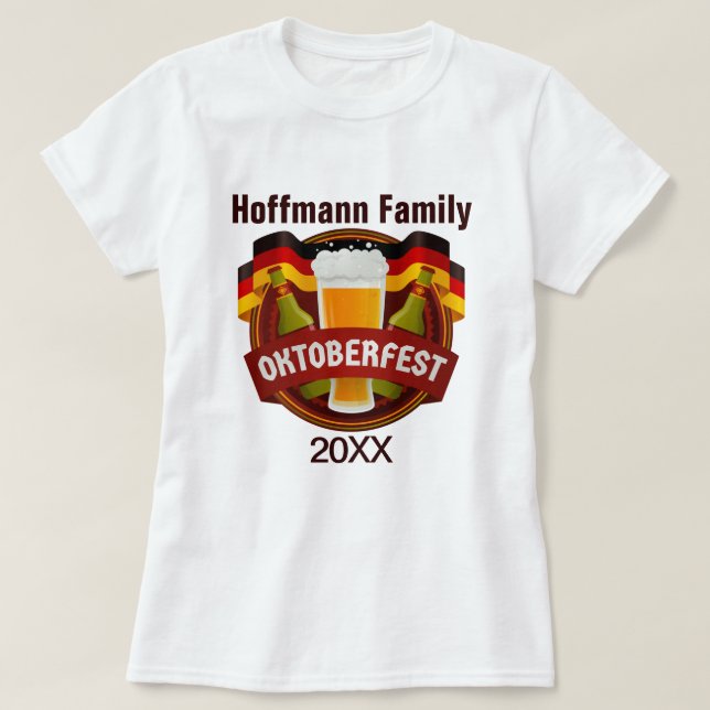 T-shirt Fête de la famille Oktoberfest (Design devant)