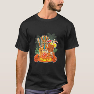 T-shirt Fête de la guitare totem ananas cocktail plage d'H