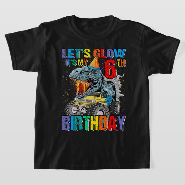 T-shirt Fête de la lumière 6e C'est mon Monstre d'annivers (Poser)