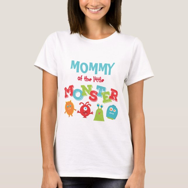 T-shirt Fête de la maman du petit monstre (Devant)