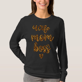 T-shirt Fête de la mère mère mère mère Empreinte de léopar