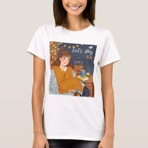 T-shirt Fête de la nuit aux chandelles Hygge Cosy