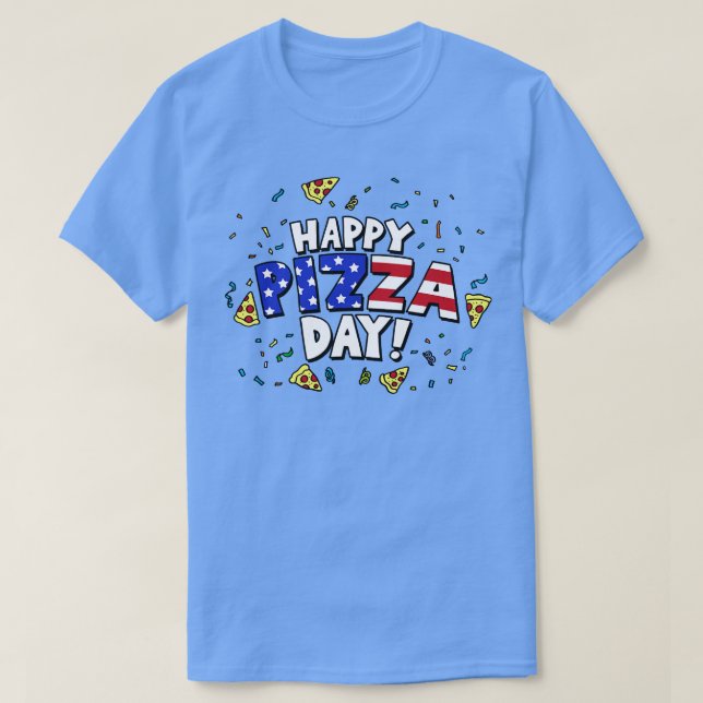 T-shirt Fête de la Pizza 4 juillet Fête Patriotique Améric (Design devant)
