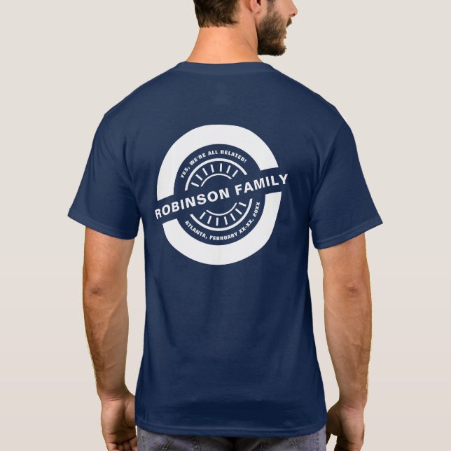 T-shirt Fête de la Réunion Familiale Favoriser le souvenir (Dos)