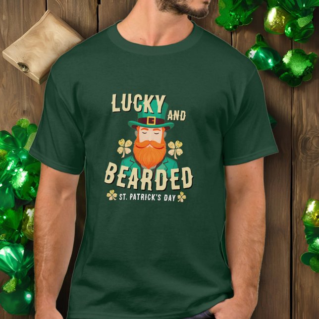T-shirt Fête de la Saint-Patrick Lucky et intrigué Leprech (Créateur téléchargé)