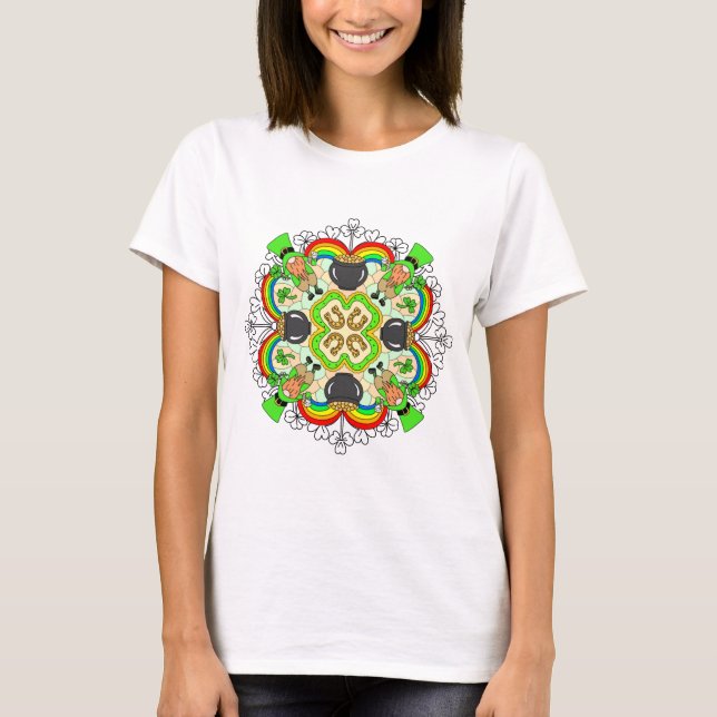 T-shirt fête de la saint-patrick | Mandala d'inspiration i (Devant)