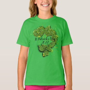 T-shirt Fête de la Saint-Patrick   Shamrock   Coeurs éti