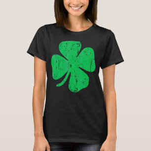 T-shirt Fête de la Saint Patrick Vintage à quatre feuilles