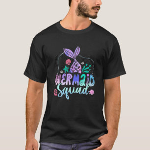 T-shirt Fête de l'équipe d'anniversaire de la sirène