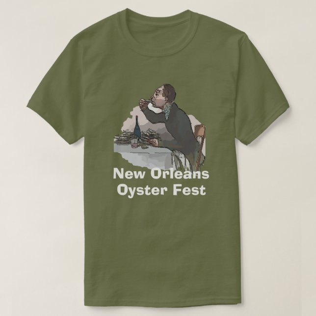 T-shirt Fête de l'huître de la Nouvelle-Orléans (Design devant)