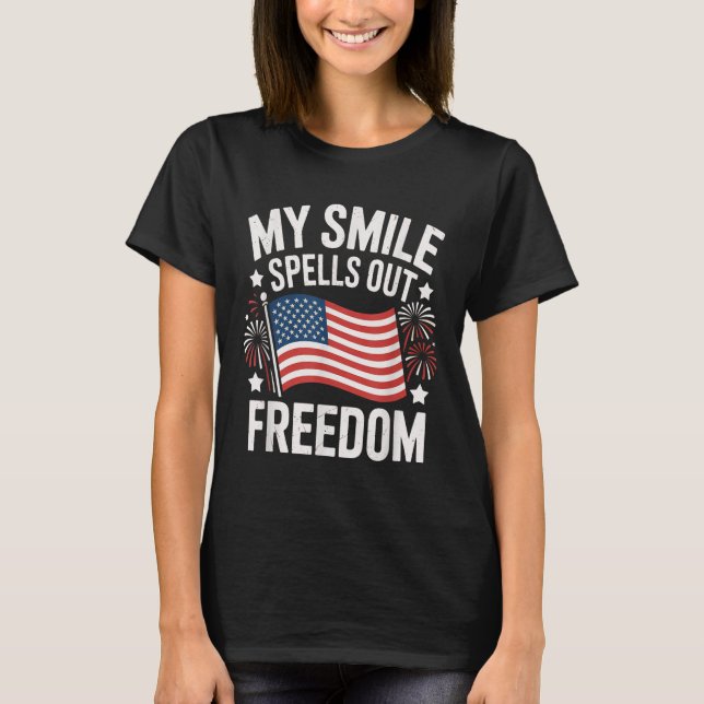 T-shirt Fête de l'Indépendance américaine Hommes Femmes. 4 (Devant)