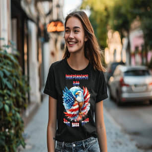 T-shirt Fête de l'Indépendance de l'aigle patriotique Maje