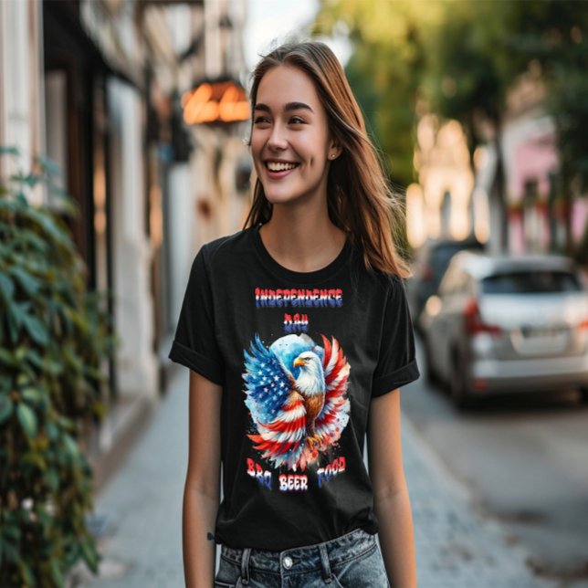 T-shirt Fête de l'Indépendance de l'aigle patriotique Maje (Créateur téléchargé)