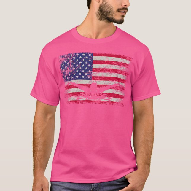 T-shirt Fête de l'Indépendance Drapeau Américain 4Juillet  (Devant)