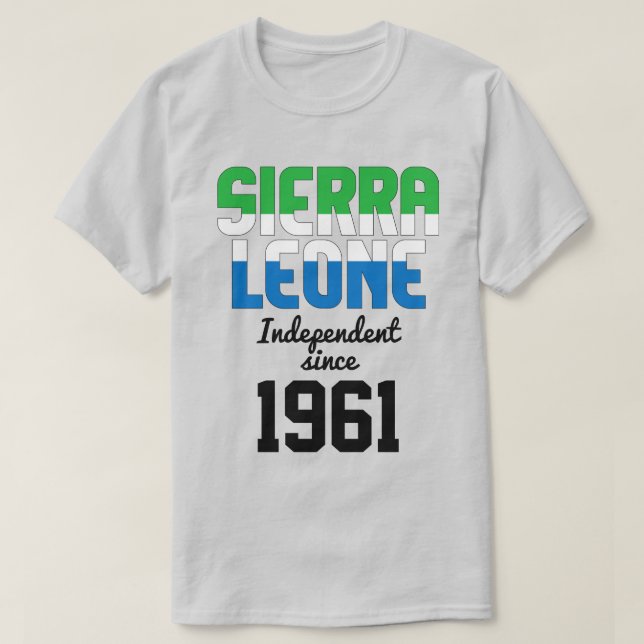 T-shirt Fête de l'indépendance du drapeau de la Sierra Leo (Design devant)