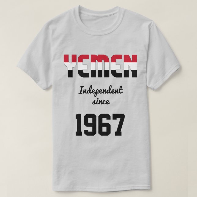T-shirt Fête de l'indépendance du drapeau du Yémen (Design devant)