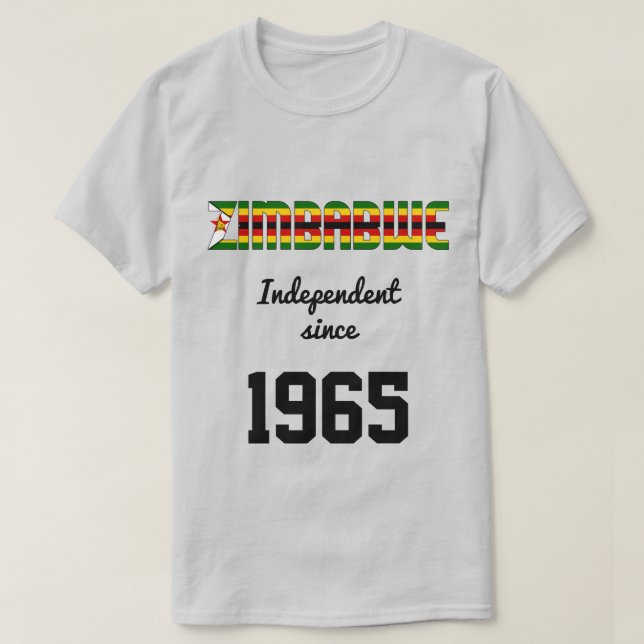 T-shirt Fête de l'indépendance du drapeau du Zimbabwe (Design devant)