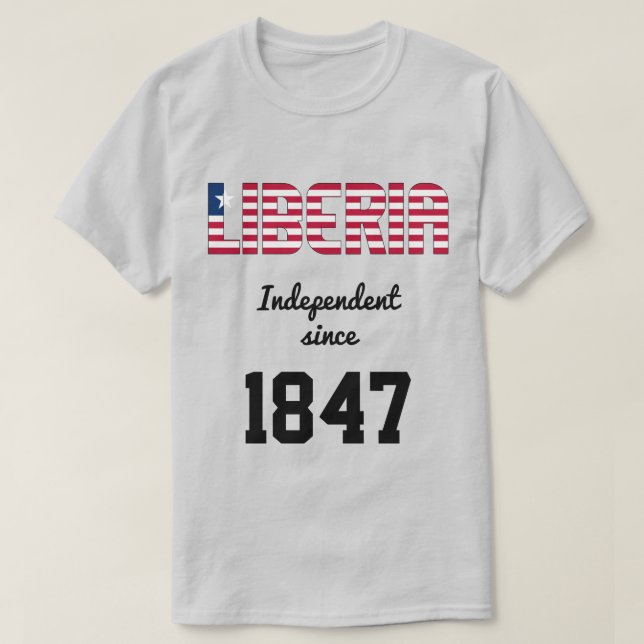 T-shirt Fête de l'indépendance du drapeau libérien (Design devant)