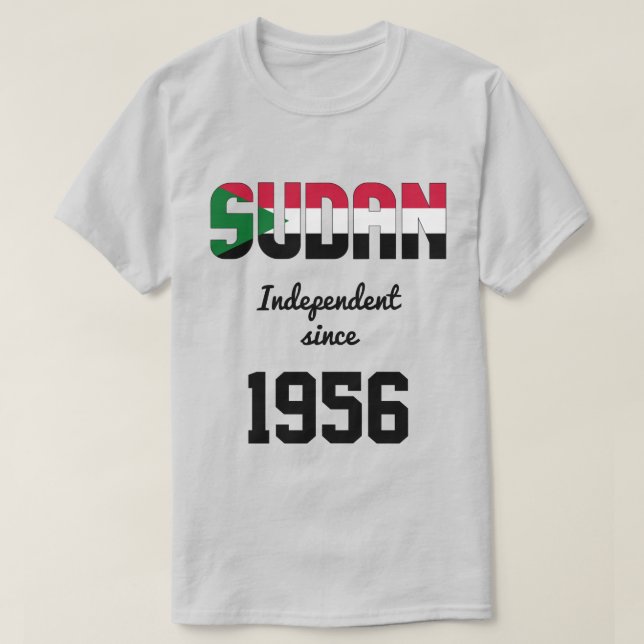 T-shirt Fête de l'indépendance du drapeau soudanais (Design devant)
