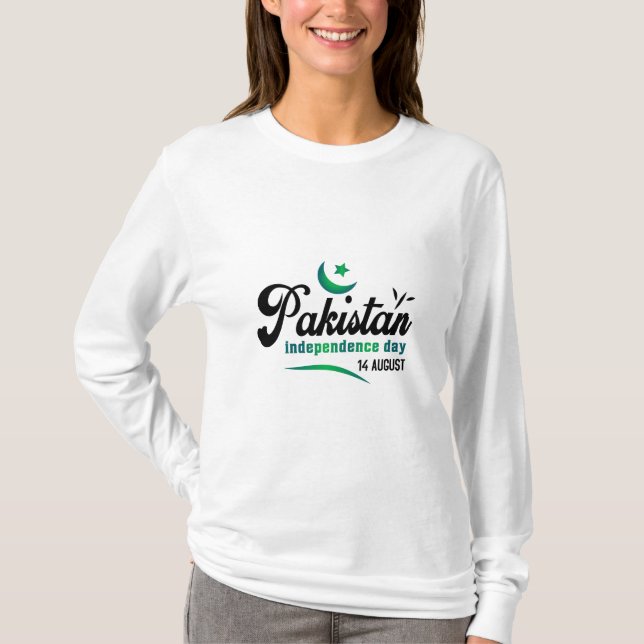 T-shirt Fête de l'indépendance du Pakistan 14 août (Devant)
