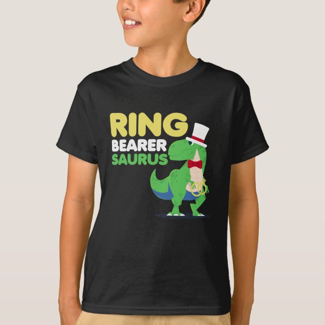 T-shirt Fête de mariage des Garçons de la ceinture Dinosau (Devant)