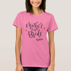 T-shirt Fête De Mariée Personnalisée Mère De La Mariée