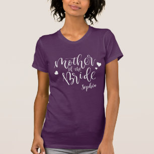 T-shirt Fête De Mariée Personnalisée Mère De La Mariée