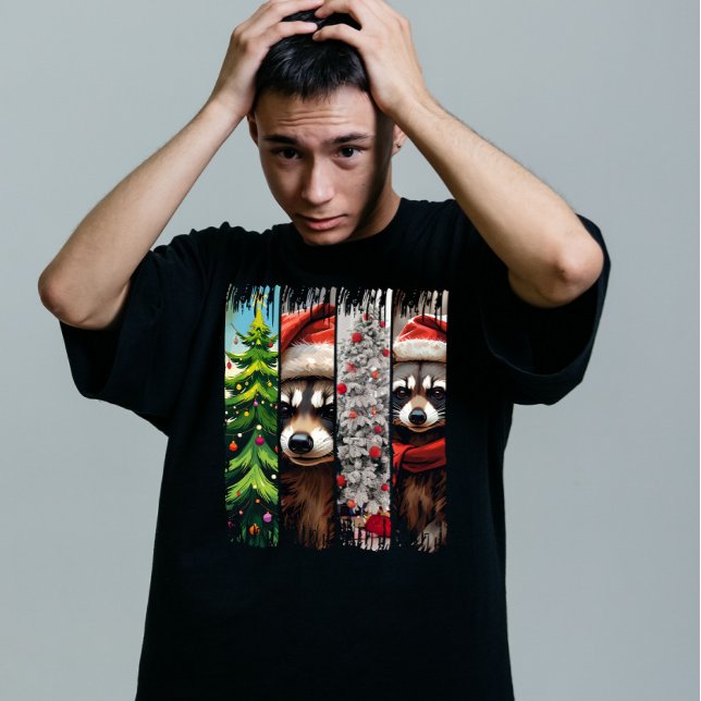 T-shirt Fête de Noël de Panda Trash Custom (Créateur téléchargé)