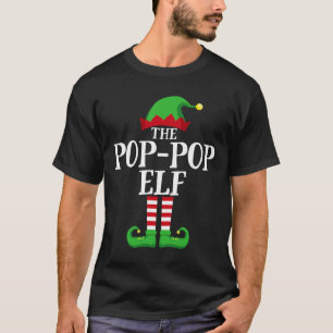 T-shirt Fête de Noël en famille avec l'Elf de Pop-Pop en t