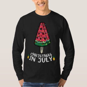 T-shirt Fête de pastèque Noël en juillet Crème glacée Tr