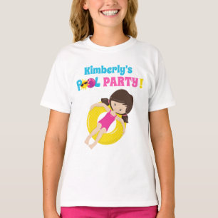 T-shirt Fête de piscine mignonne Anniversaire fille person