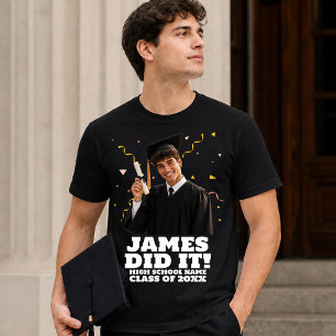 T-shirt Fête de remise de diplômes personnalisée et amusan