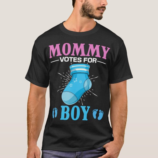 T-shirt Fête de révélation de genre Futur Maman Équipe Gar (Devant)